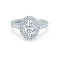 Load image into Gallery viewer, 1.50 CT Oval Lab-Grown Diamond Halo Engagement Ring In Pave Setting
