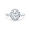 Load image into Gallery viewer, 1.50 CT Oval Lab-Grown Diamond Halo Engagement Ring In Pave Setting
