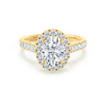 Load image into Gallery viewer, 1.50 CT Oval Lab Grown Diamond Halo & Pave Engagement Ring
