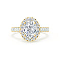 Load image into Gallery viewer, 1.50 CT Oval Lab Grown Diamond Halo & Pave Engagement Ring
