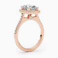 Load image into Gallery viewer, 2.58ct Oval E- VS Halo & Pave Diamond Engagement Ring
