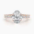 Load image into Gallery viewer, 2.79ct Oval E- VS Pave Diamond Engagement Ring
