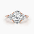 Load image into Gallery viewer, 2.7ct Oval F- VS 3 Stones Diamond Engagement Ring
