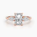 Load image into Gallery viewer, 2.24 CT Radiant Lab-Grown Diamond Three Stone Engagement Ring 3
