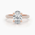 Load image into Gallery viewer, 2.81ct Oval E- VS Pave Diamond Engagement Ring
