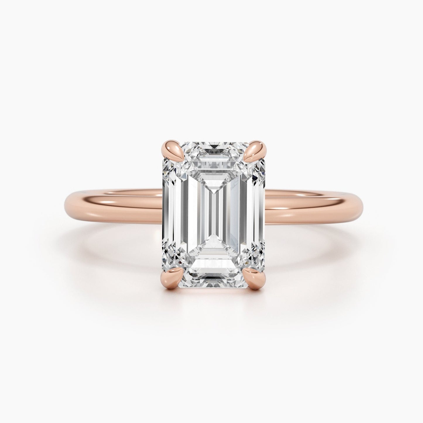 2.58 CT Emerald Lab-Grown Diamond Solitaire Engagement Ring 2
