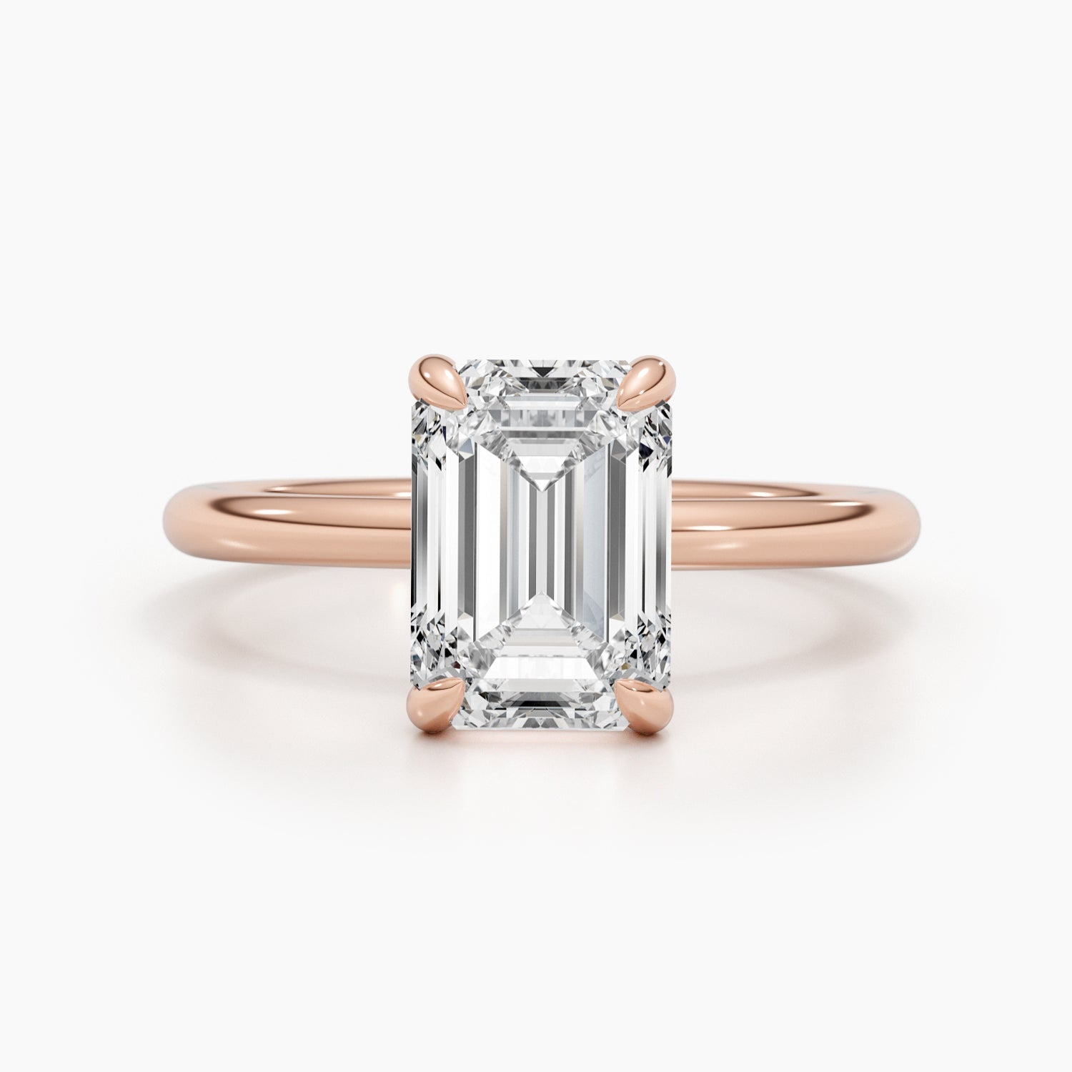 2.58 CT Emerald Lab-Grown Diamond Solitaire Engagement Ring 2
