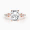 Load image into Gallery viewer, 4ct Radiant G- VS Dainty Diamond Engagement Ring
