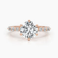 Load image into Gallery viewer, 2.5ct Round G- VS Pave Diamond Engagement Ring
