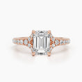 Load image into Gallery viewer, 2.1ct Emerald G- VS Pave Diamond Engagement Ring
