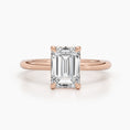 Load image into Gallery viewer, 1.79 CT Emerald-Cut Lab-Grown Diamond Solitaire Engagement Ring in Gold 2
