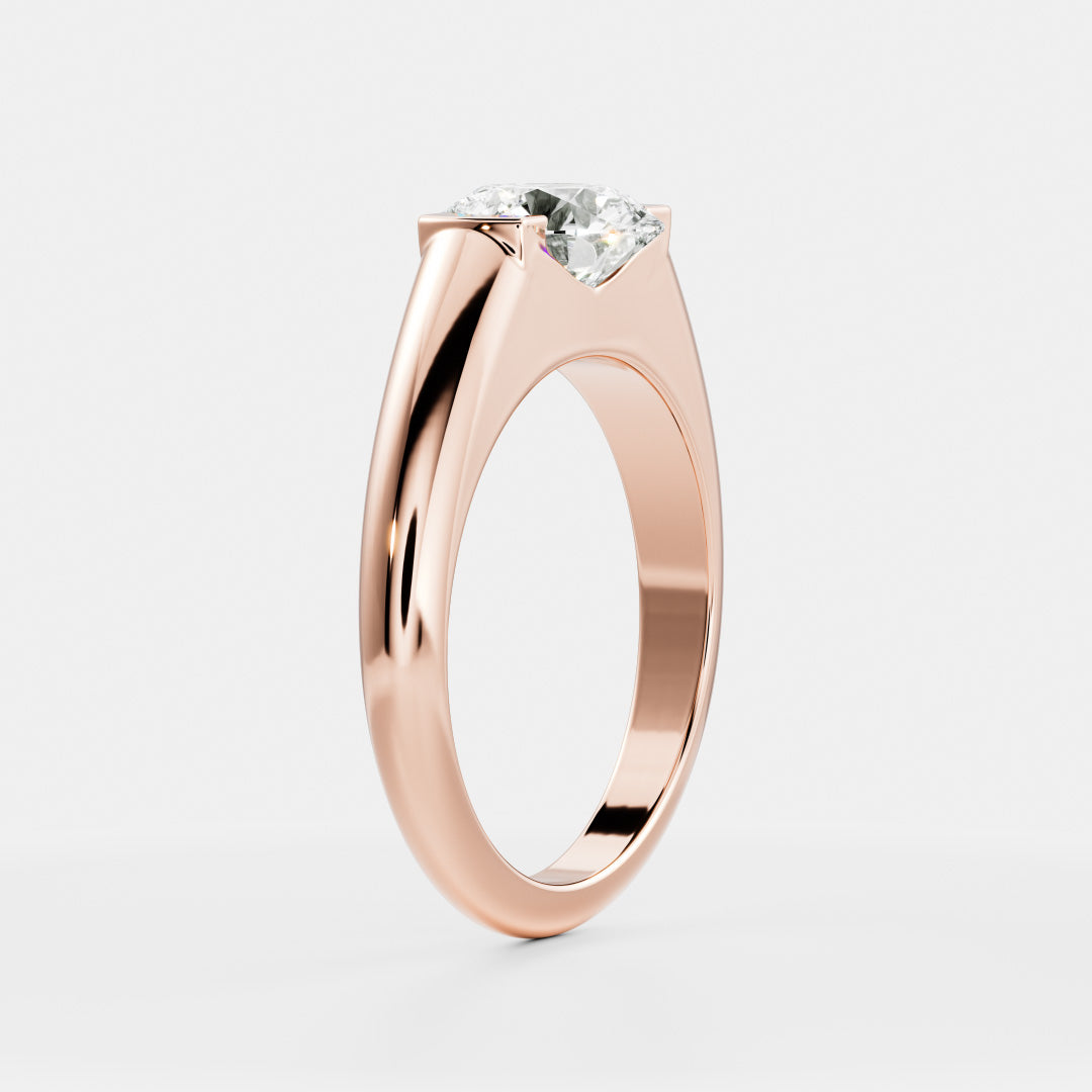 Solitaire- 1.0 CT Oval Moissanite Engagement Ring