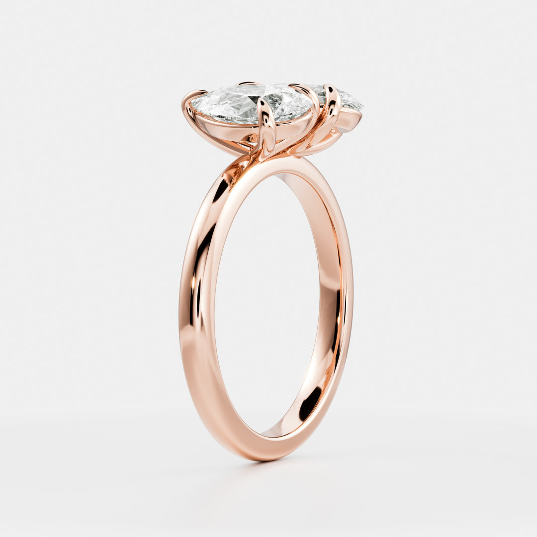 Solitaire-Oval Lab Grown Diamond Engagement Ring