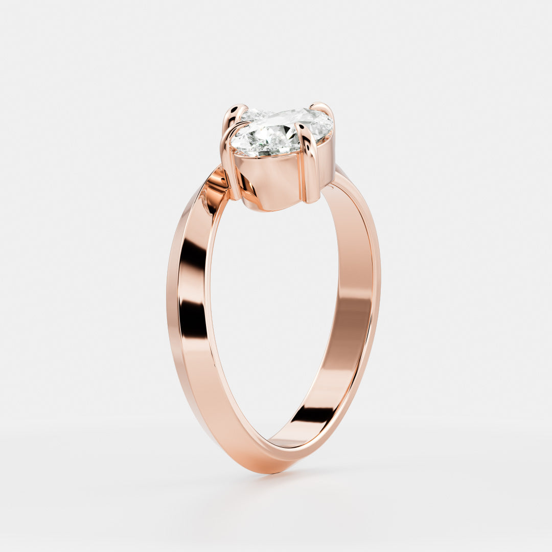 Solitaire-Oval Lab Grown Diamond Engagement Ring