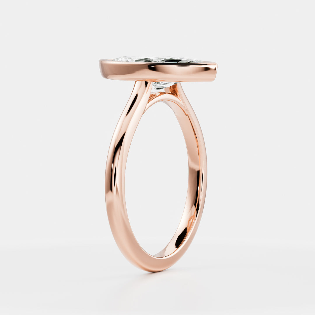 Solitaire-Oval Lab Grown Diamond Engagement Ring