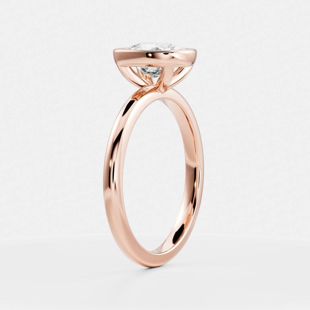 Solitaire- 1.0 CT Oval Moissanite Engagement Ring