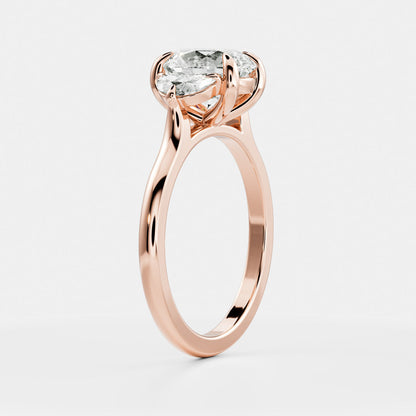 Solitaire- 1.0 CT Oval Moissanite Engagement Ring