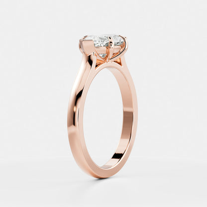 Solitaire-Oval Lab Grown Diamond Engagement Ring