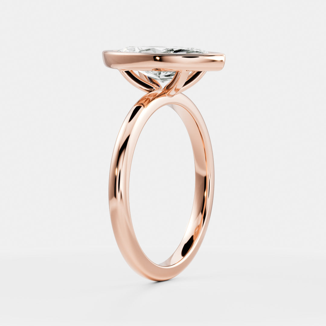 Solitaire- 1.0 CT Oval Moissanite Engagement Ring