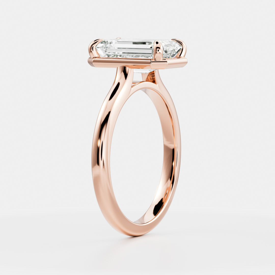 Solitaire- 1.0 CT Oval Moissanite Engagement Ring