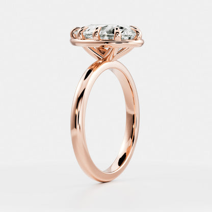 Solitaire- 1.0 CT Oval Moissanite Engagement Ring