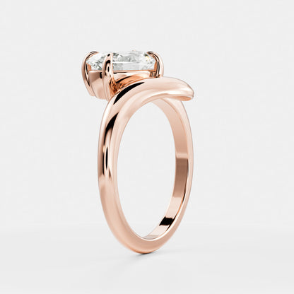 Solitaire- 1.0 CT Oval Moissanite Engagement Ring