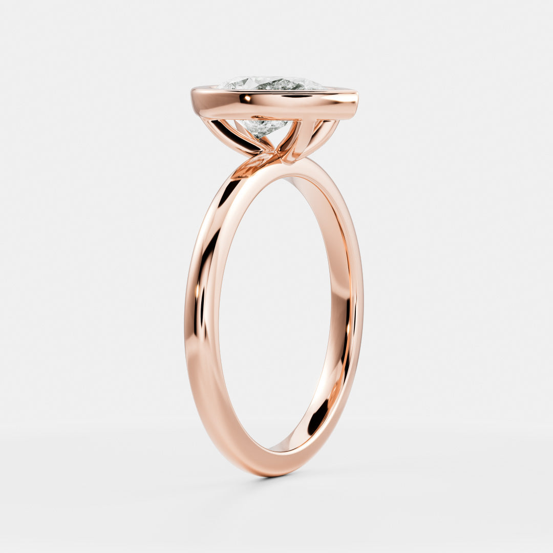 Solitaire- 1.0 CT Oval Moissanite Engagement Ring