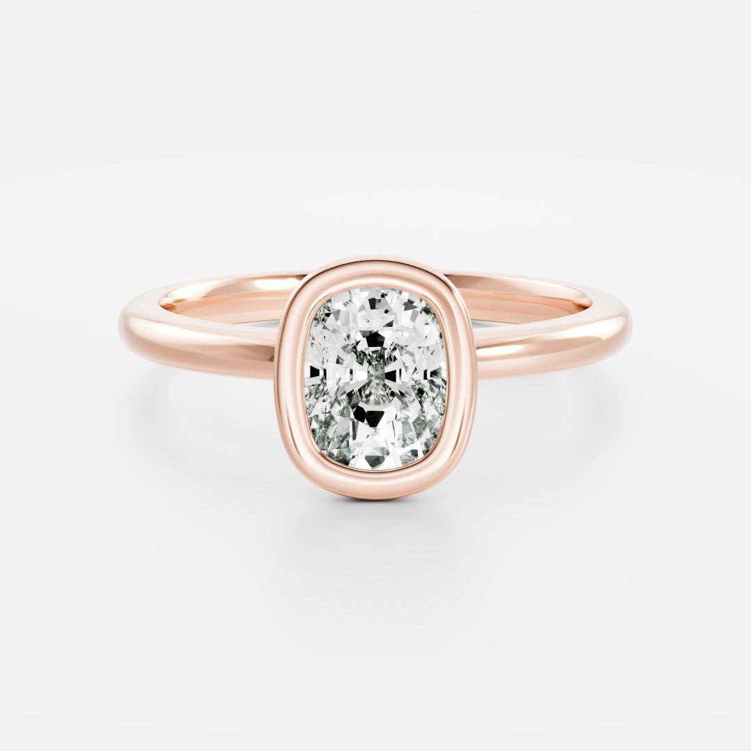 Solitaire- 1.0 CT Oval Moissanite Engagement Ring