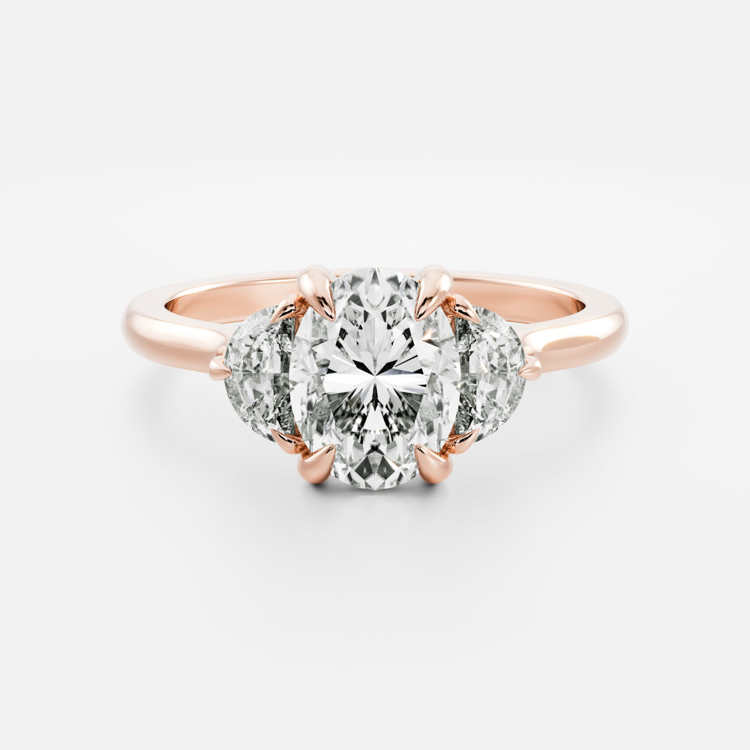 Solitaire-Oval Lab Grown Diamond Engagement Ring