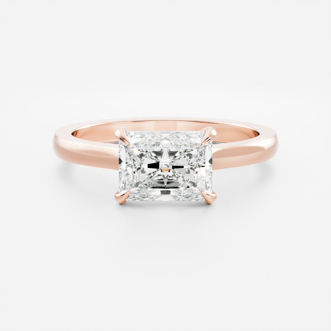 Solitaire- 1.0 CT Oval Moissanite Engagement Ring