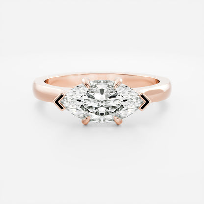 Solitaire-Oval Lab Grown Diamond Engagement Ring