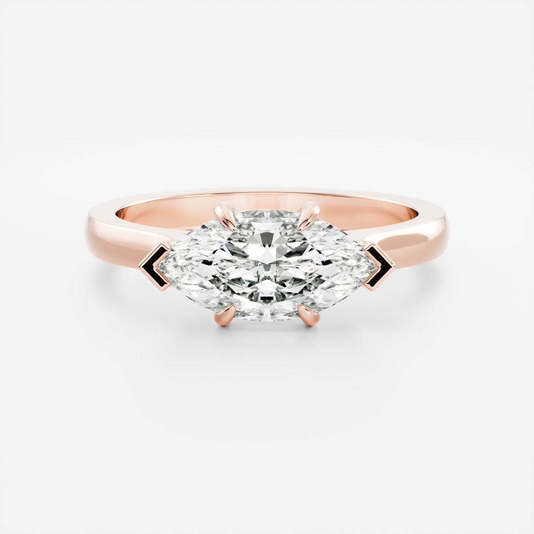Solitaire- 1.0 CT Oval Moissanite Engagement Ring