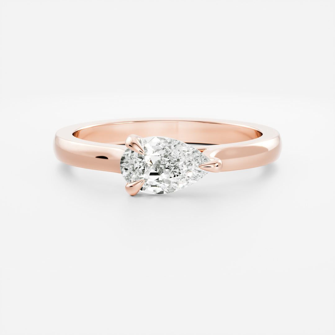 Solitaire- 1.0 CT Oval Moissanite Engagement Ring