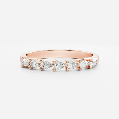 Half Eternity- 1.05 CT Pear Moissanite Wedding Band