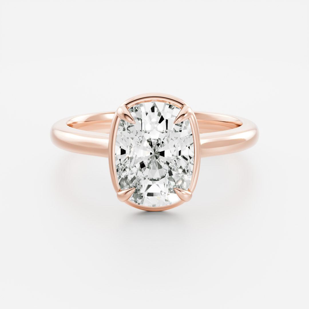 Solitaire- 1.0 CT Oval Moissanite Engagement Ring