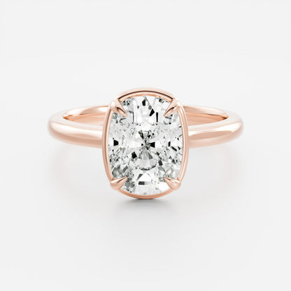 Solitaire- 1.0 CT Oval Moissanite Engagement Ring