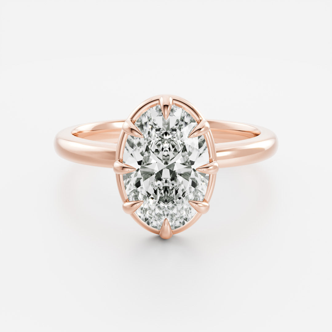 Solitaire-Oval Lab Grown Diamond Engagement Ring