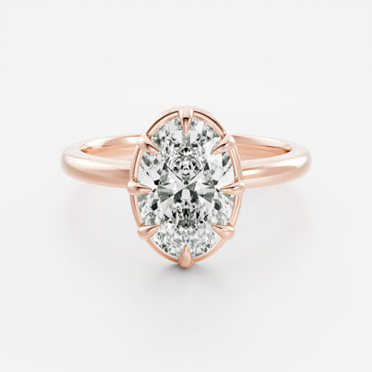 Solitaire-Oval Lab Grown Diamond Engagement Ring