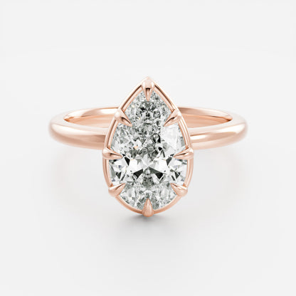 Solitaire-Oval Lab Grown Diamond Engagement Ring
