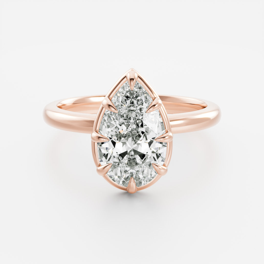 Solitaire- 1.0 CT Oval Moissanite Engagement Ring