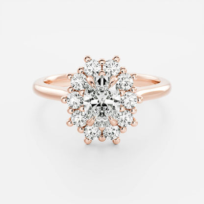 Solitaire-Oval Lab Grown Diamond Engagement Ring