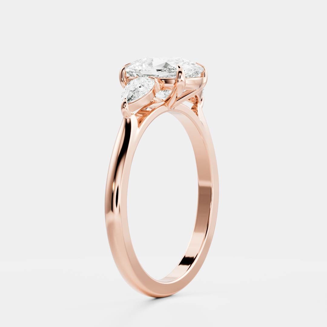 Solitaire- 1.0 CT Oval Moissanite Engagement Ring