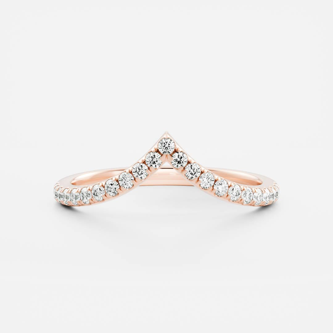 Half Eternity- 0.20 CT Oval Moissanite Wedding Band