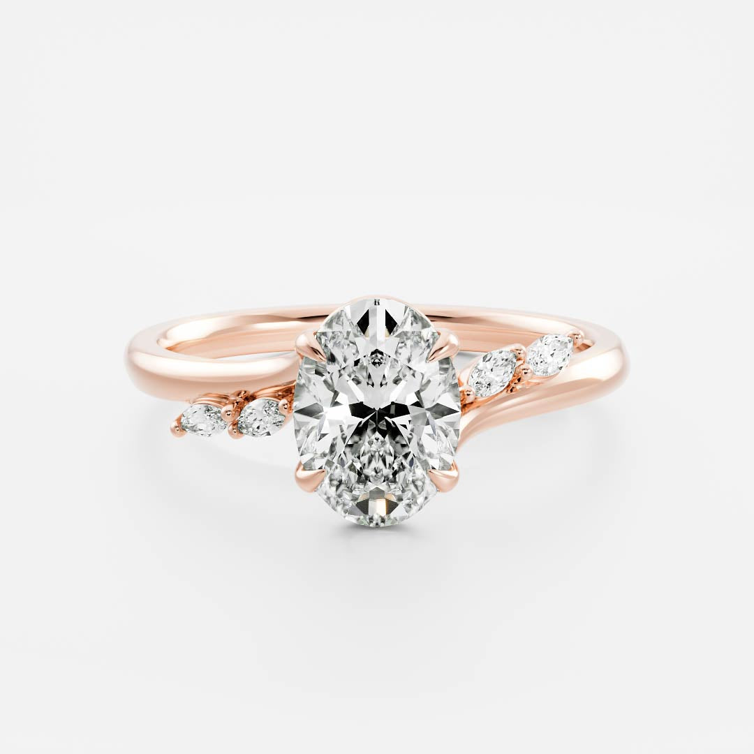 Solitaire-Oval Lab Grown Diamond Engagement Ring