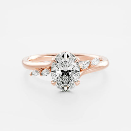 Solitaire-Oval Lab Grown Diamond Engagement Ring