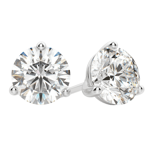 2.0 Carat Round Brilliant Lab-Grown Diamond Stud Earrings