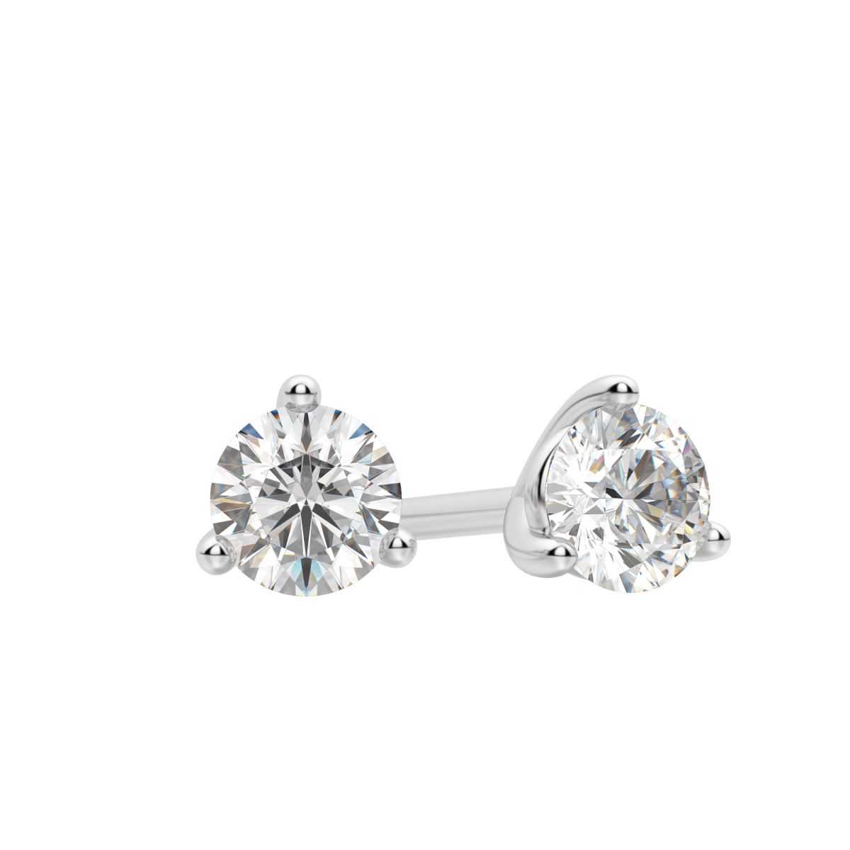 2.0 Carat Round Brilliant Lab-Grown Diamond Stud Earrings