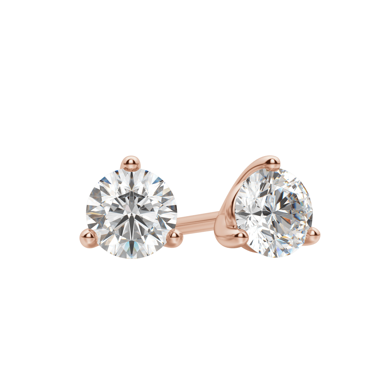 2.0 Carat Round Brilliant Lab-Grown Diamond Stud Earrings