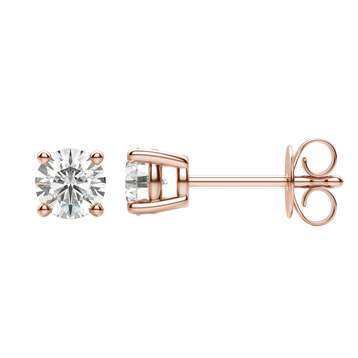 2.0 Carat Round Lab-Grown Diamond Stud Earrings 11