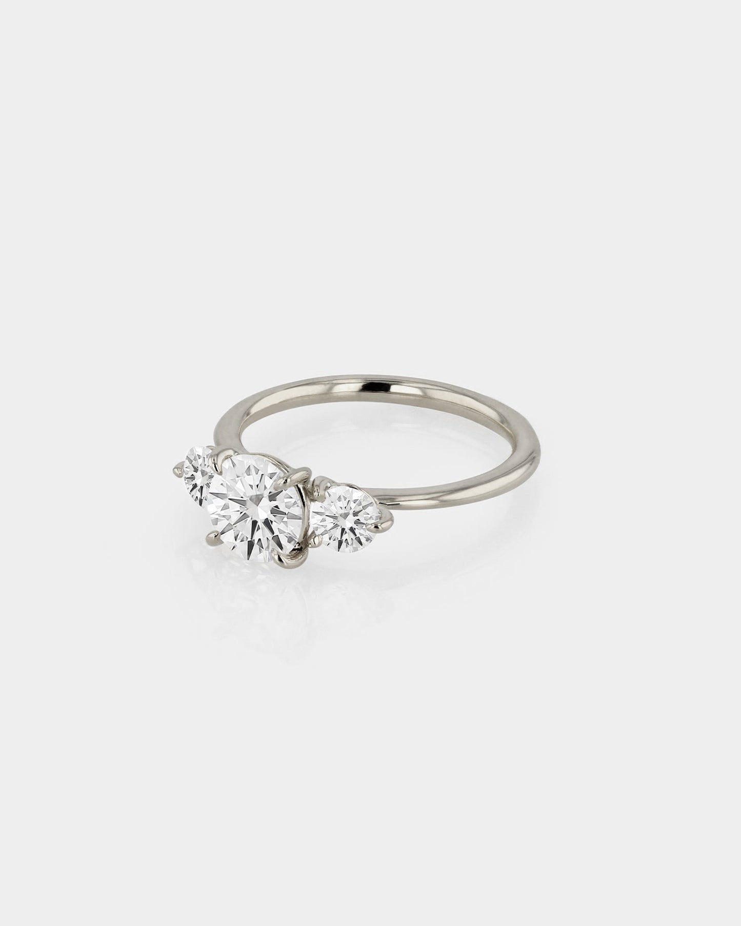Eternal Elegance: 1.0 CT Round Lab-Grown Diamond Three-Stone Ring 2